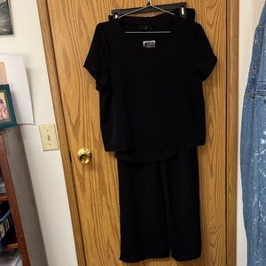 Black Women's light weight shirt and pant set - Classic Black